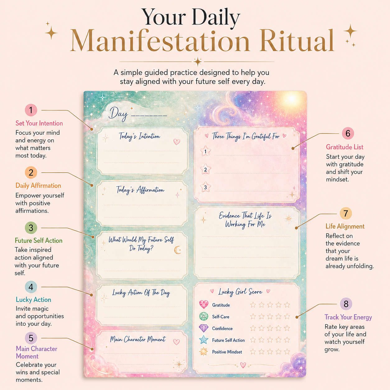 Lucky Girl Affirmation Journal