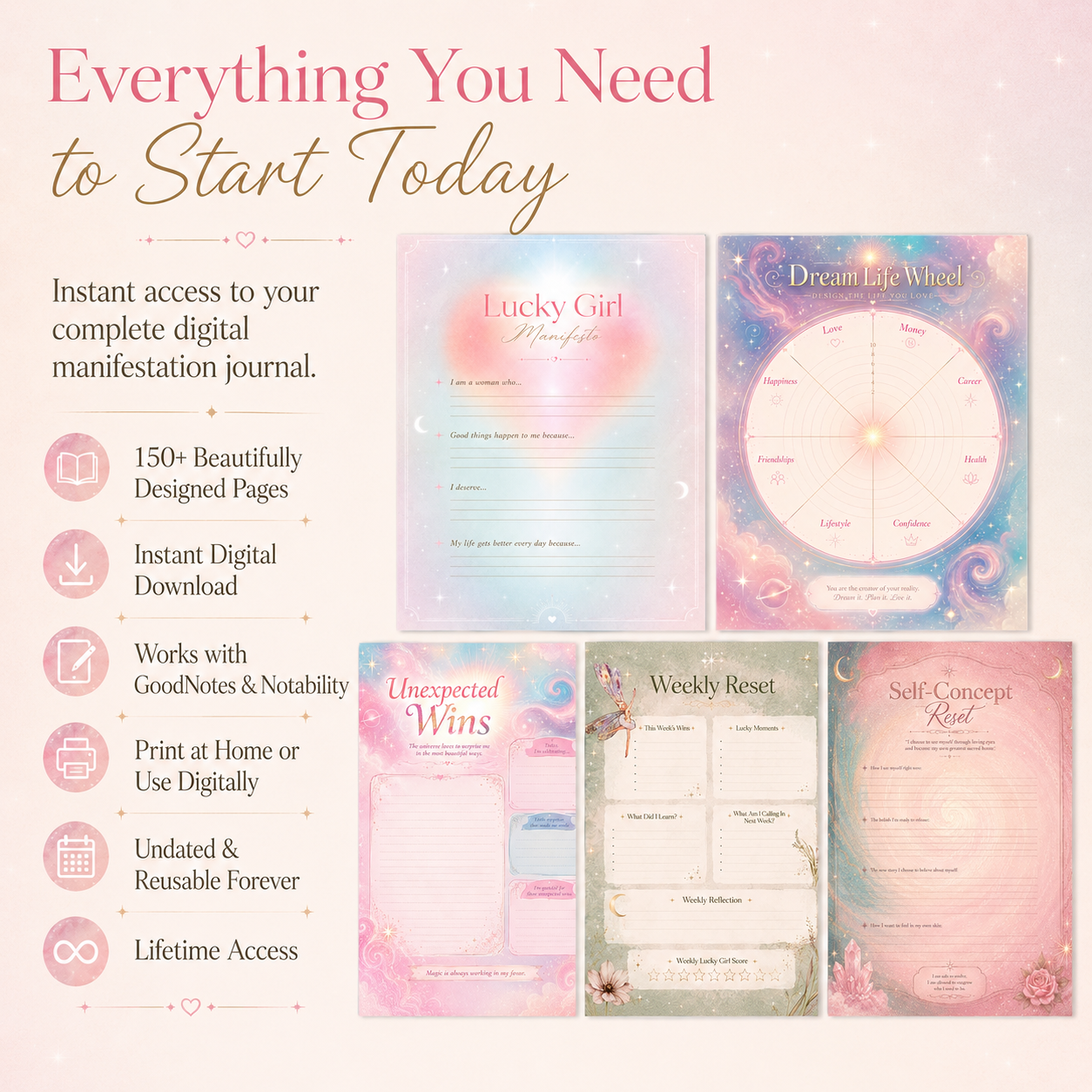 Lucky Girl Affirmation Journal
