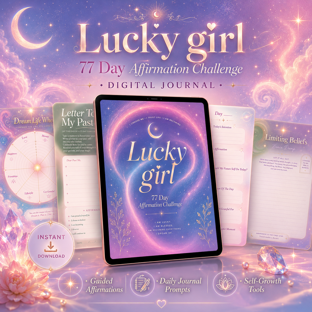 Lucky Girl Affirmation Journal